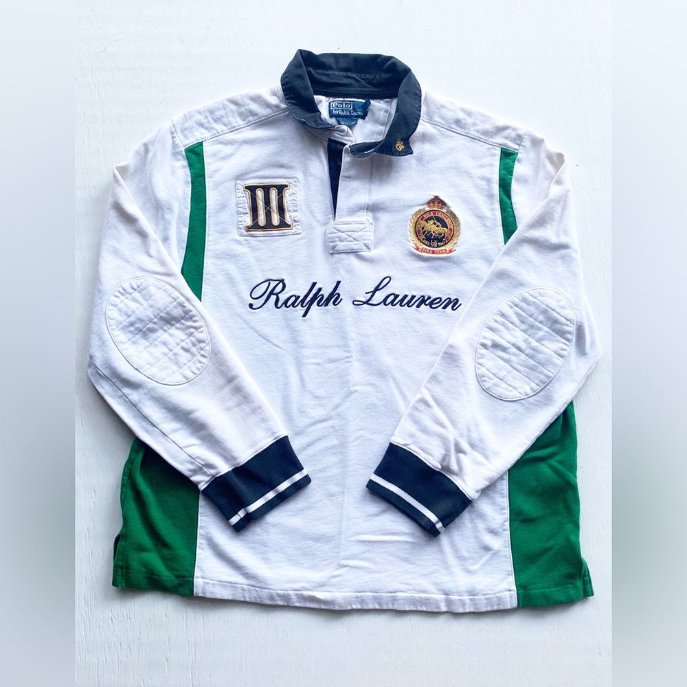 Polo Ralph Lauren Snow Polo Challenge Custom Fit Rugby Shirt 2XL